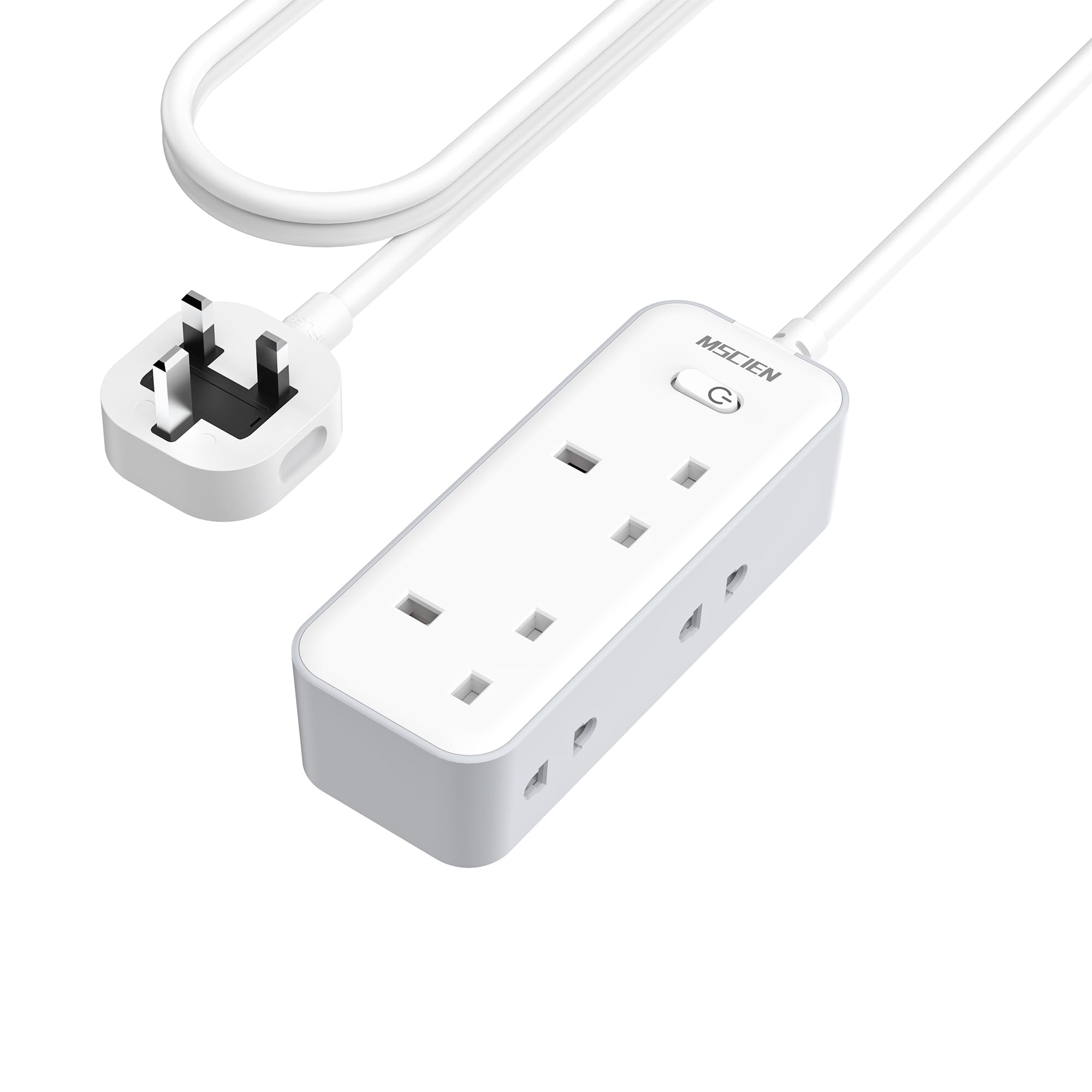 Jolof Store 3M Extension Lead with 3 USB Slots and Shaver Plug Adaptor