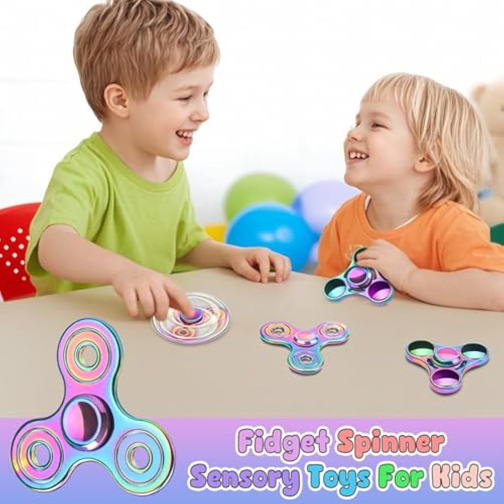 Vunake Metal Fidget Spinner – Brass Tri-Finger Toy for ADHD & Stress