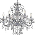 Bestier Modern Crystal Pendant Chandelier – Chrome 6-Light Fixture