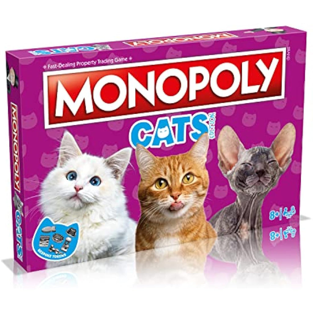 Winning Moves Cats Monopoly Board Game – Cat Lovers Gift for Ages 8+