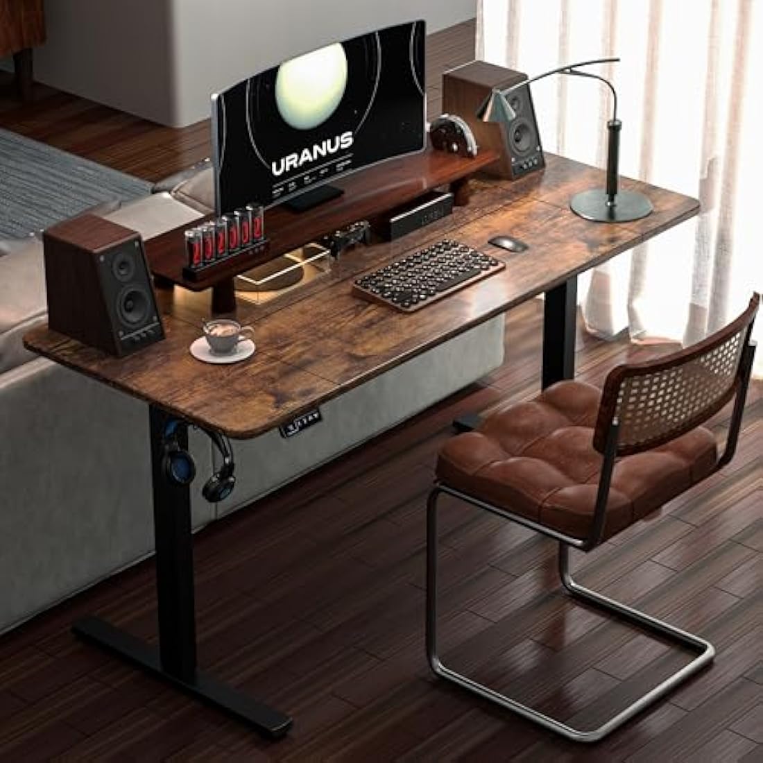 ERGOMAKER Electric Standing Desk – 140x60cm Height Adjustable Desk