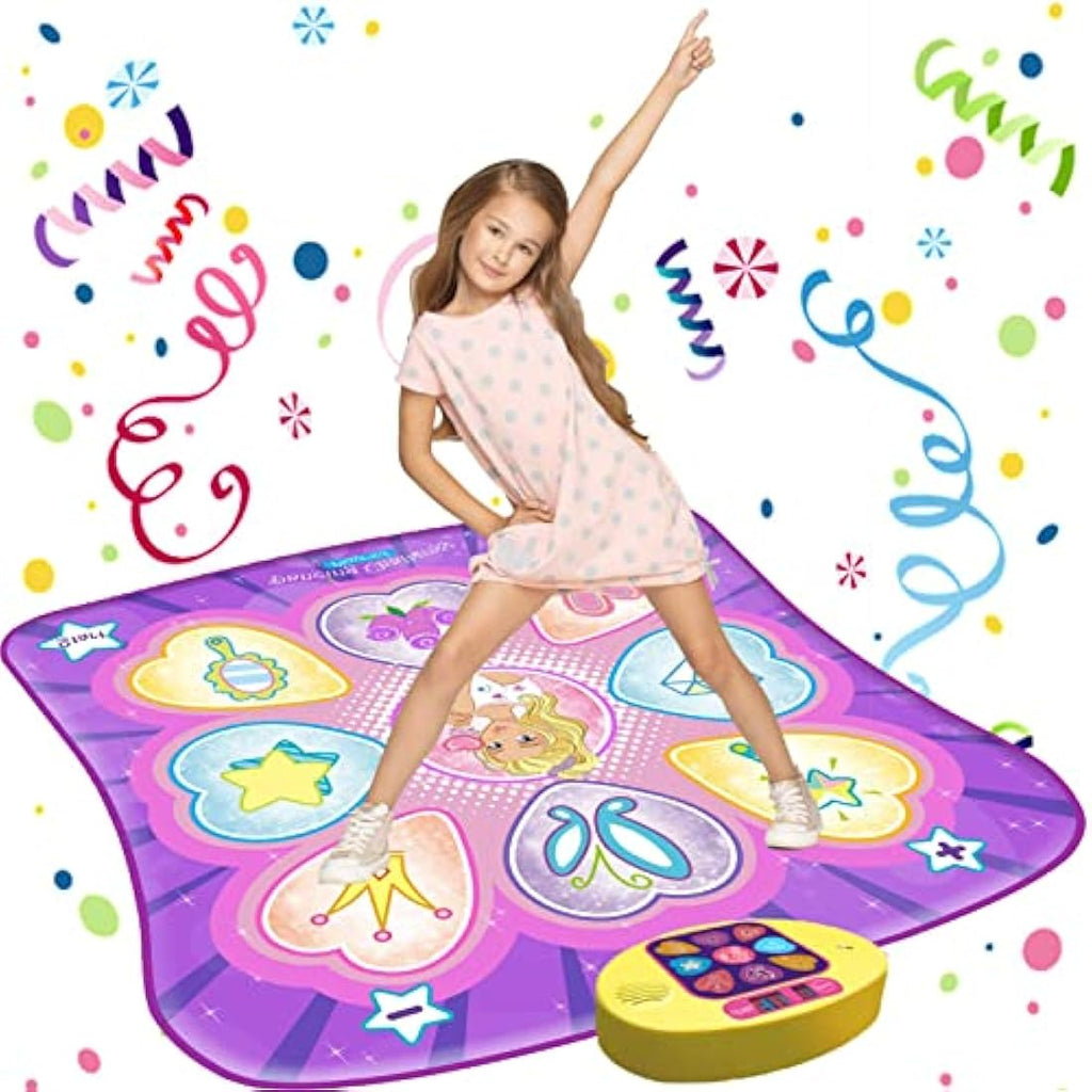 Sunlin Purple Dance Mat for Girls | 7 Game Modes & LED Lights Musical Toy