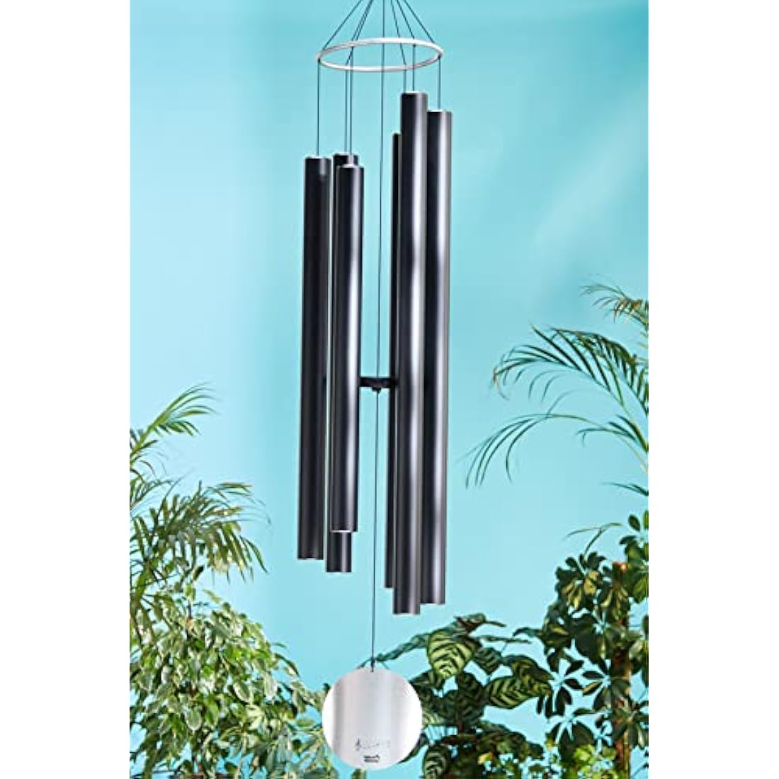 Nature's Melody Aureole Tunes Wind Chime – 65 Inch Black Aluminum