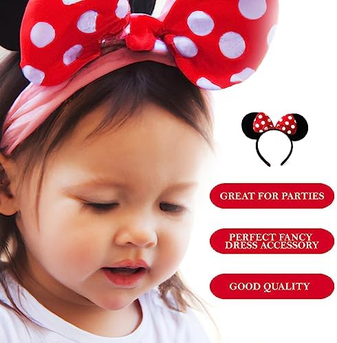 Minnie Mouse Ears Headband –  Polka Dot Fancy Dress Bow