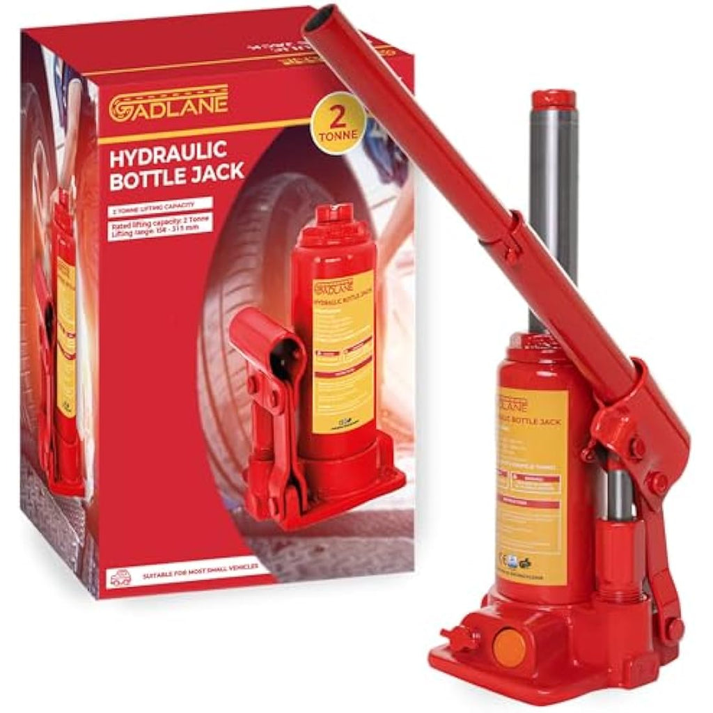 GADLANE 2 Tonne Hydraulic Bottle Jack - Alloy Steel for Cars & Vans