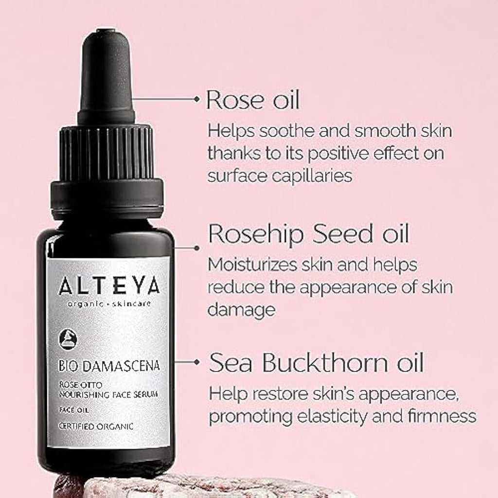 Alteya Organic Rose Face Serum – Nourishing Anti-Aging Oil 20ml