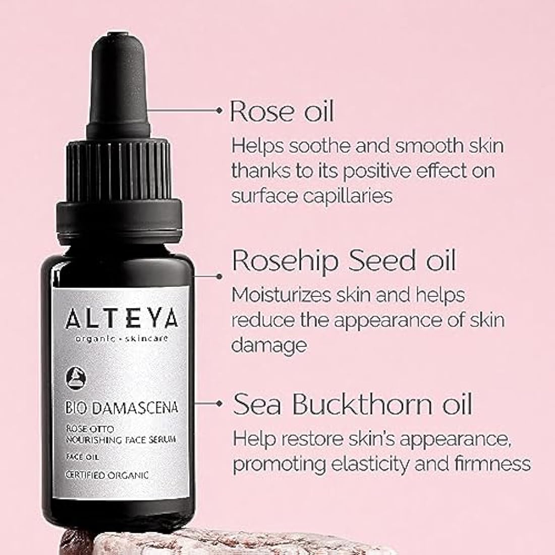 Alteya Organic Rose Face Serum – Nourishing Anti-Aging Oil 20ml