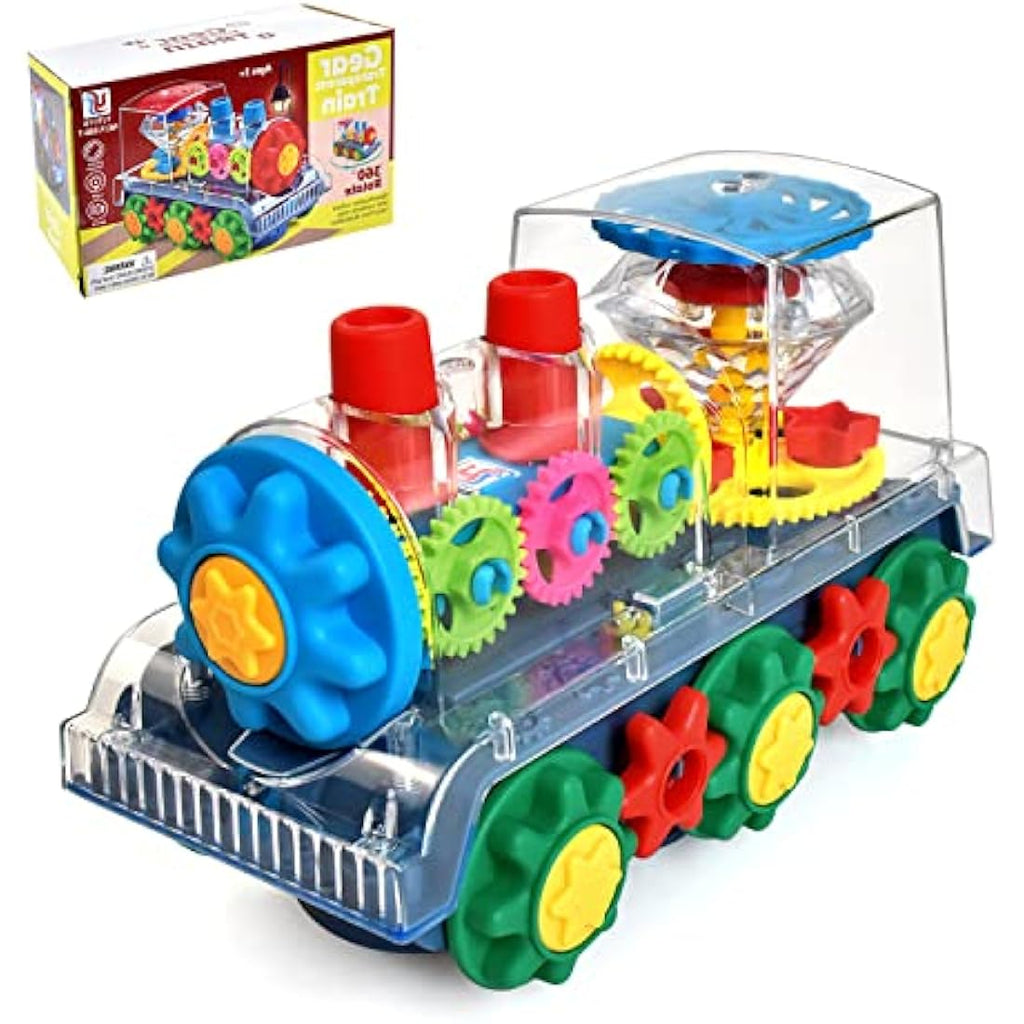 Tuko Transparent Gear Truck Toys – 4-Pack STEM Vehicle Set for Ages 3–8