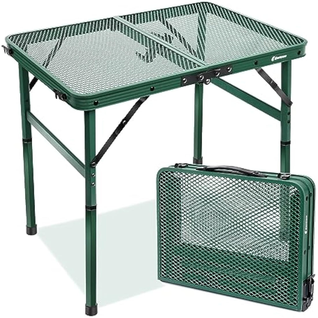 E EASTSTORM Portable Folding Camping Table – Lightweight Mesh Picnic Table
