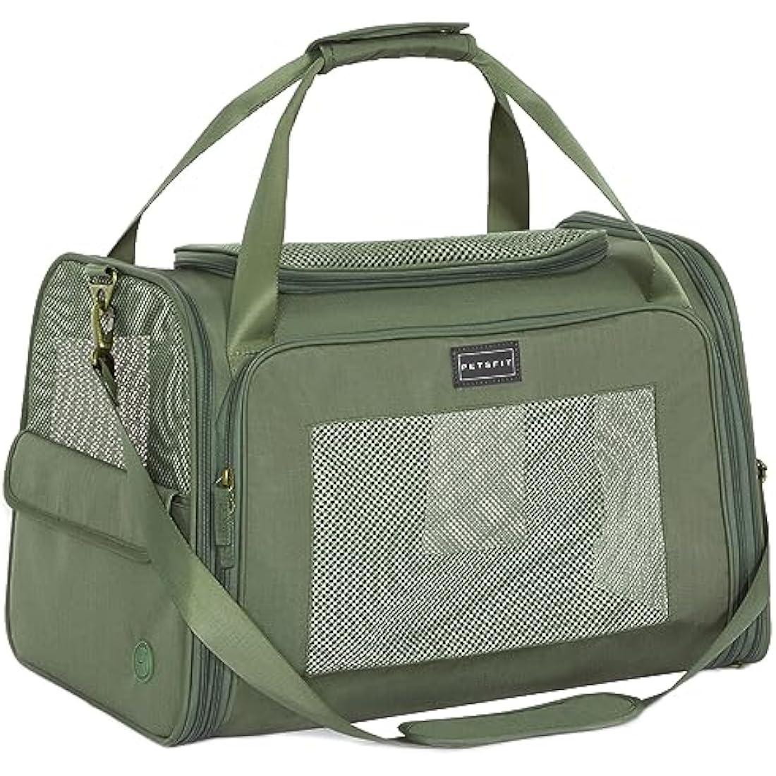 Petsfit Soft Sided Dog Carrier | Large Oxford Fabric Pet Travel Bag, Olive