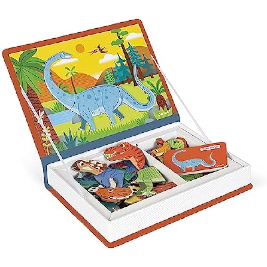Janod Magneti'Book Dinosaurs - 50-Piece Magnetic Educational Game