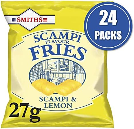 Smith's Scampi & Lemon Fries - Savoury Cereal Snacks (24 x 27g Pack)