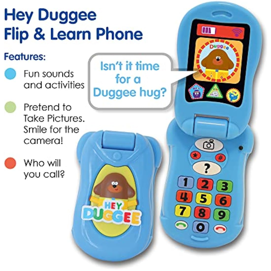 Hey Duggee Flip & Learn Toy Phone - Interactive Educational Toy for Toddlers