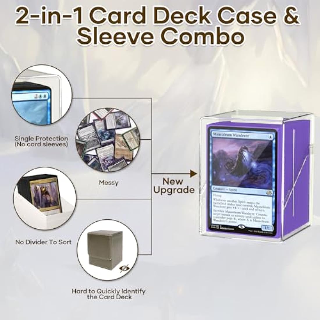 6 Pack Clear Card Deck Boxes with 600 Sleeves for MTG