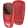 Audi TPU Silicone 3-Button Key Fob Cover – Red Stripe