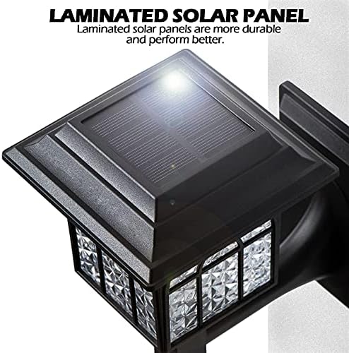LeiDrail Solar Fence Lights – Waterproof Warm White Outdoor Wall Decor, 4 Pack