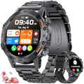 FEELNEVER Military Smart Watch for Men | Tactical Fitness Tracker - Black