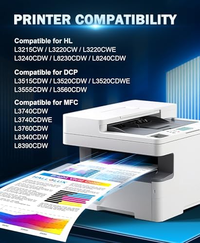 HALLOLUX TN248XL High-Yield Toner Cartridges for Brother Printers | 4 Pack
