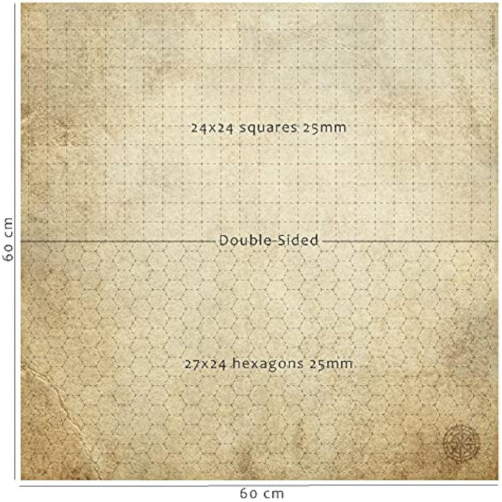 Doctor Frikistein Dry Erase Battle Mat – Double-Sided RPG Grid Board