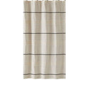 SKL Home Frayser Shower Curtain - Linen Blend with Navy Trim, 70x72