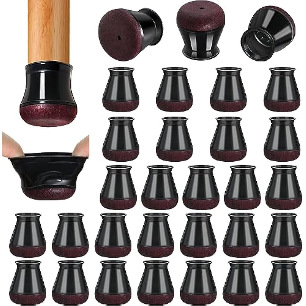 Jolof Store Silicone Chair Leg Floor Protectors for Hardwood – 32 Pcs