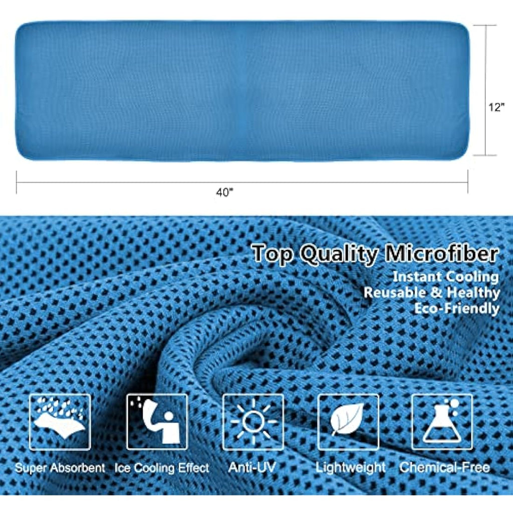 SZELAM Cooling Towel 4-Pack – Instant Chill Microfiber for Gym & Sports