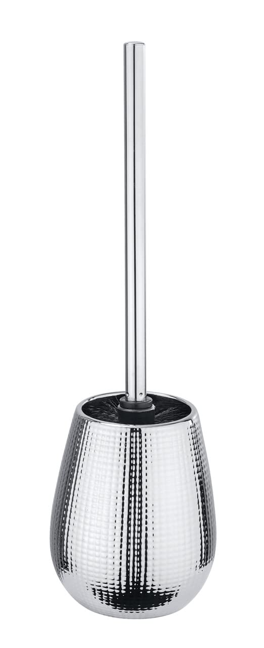 WENKO Dakar Ceramic Toilet Brush Holder – Chrome Gloss Finish, 42cm