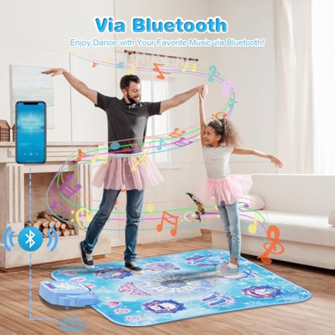 Surelect Princess Dance Mat – 8-Button Bluetooth Musical Toy for Girls