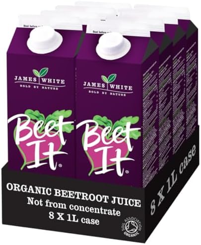 Beet It Organic Beetroot Juice – Lacto-Fermented Drink (1L x 8 Pack)