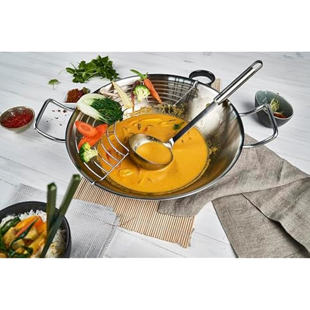 ZWILLING Plus Stainless Steel Wok with Glass Lid, Induction, 32 cm
