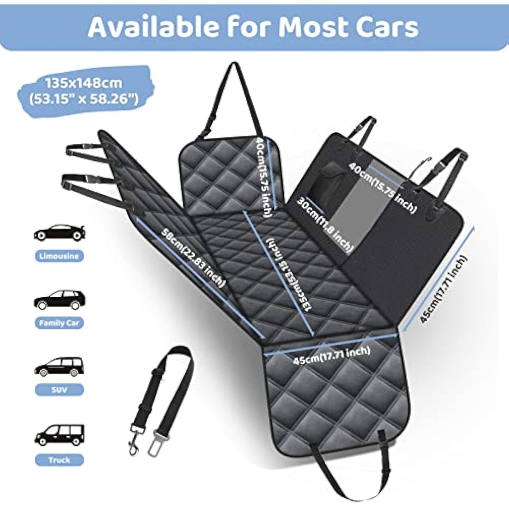 KYG Waterproof Dog Car Seat Cover | Mesh Window Hammock for SUV & Truck