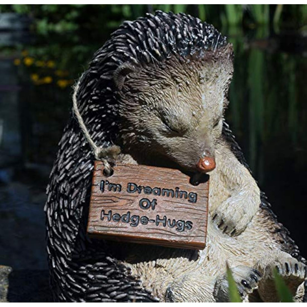 Heather Hedgehog Garden Ornament – Weatherproof Resin Statue