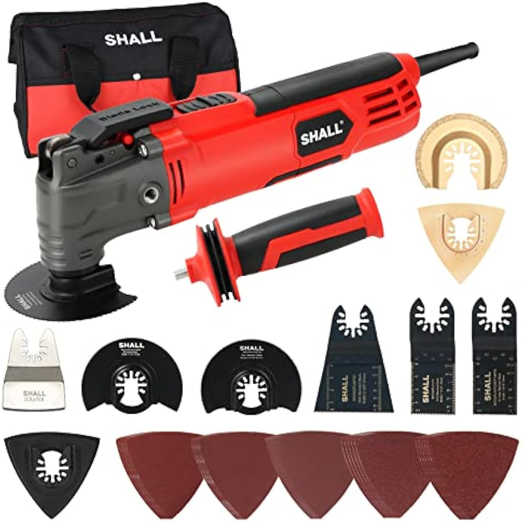 SHALL Oscillating Multitool Kit – 500W Power Tool with 34 Accessories