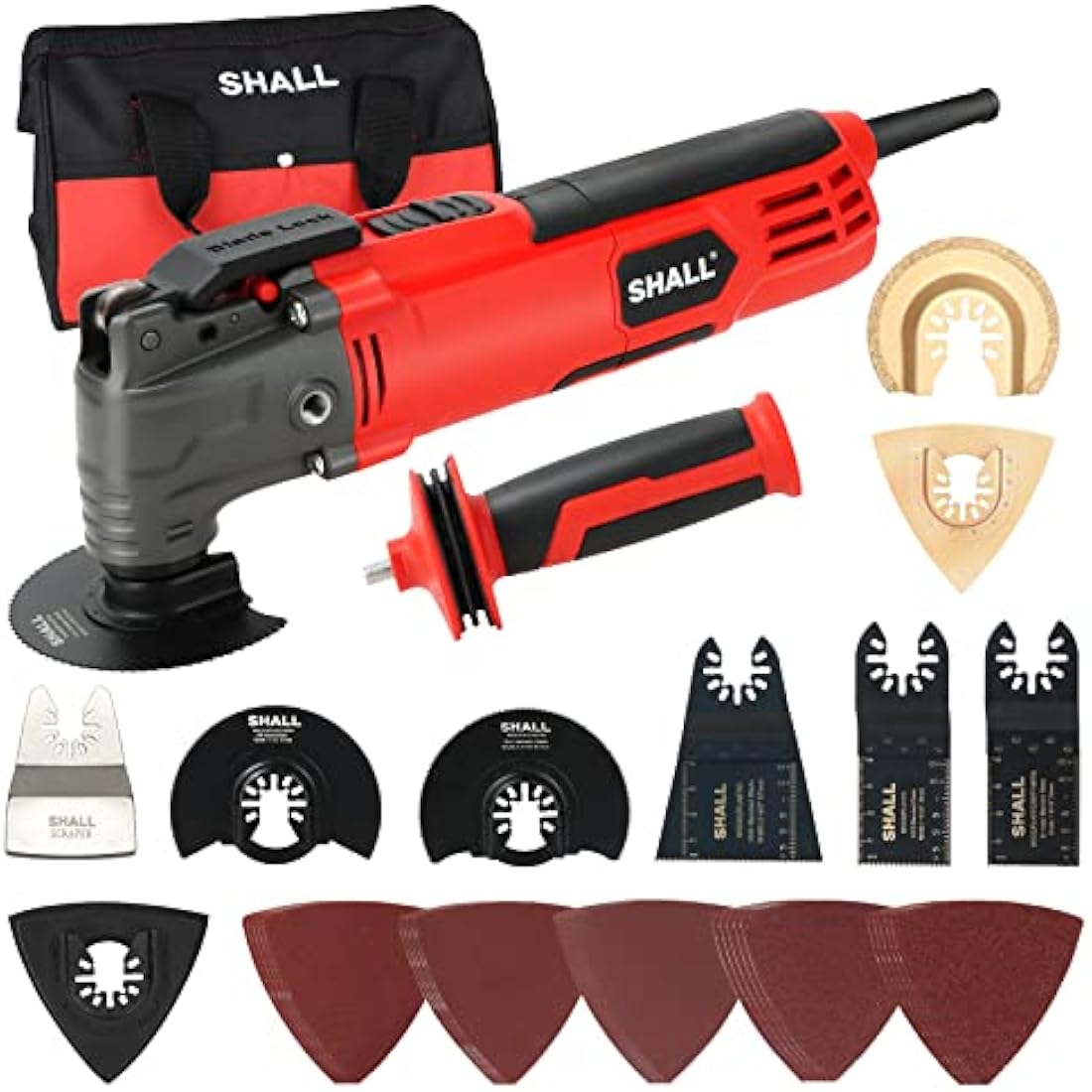 SHALL Oscillating Multitool Kit – 500W Power Tool with 34 Accessories