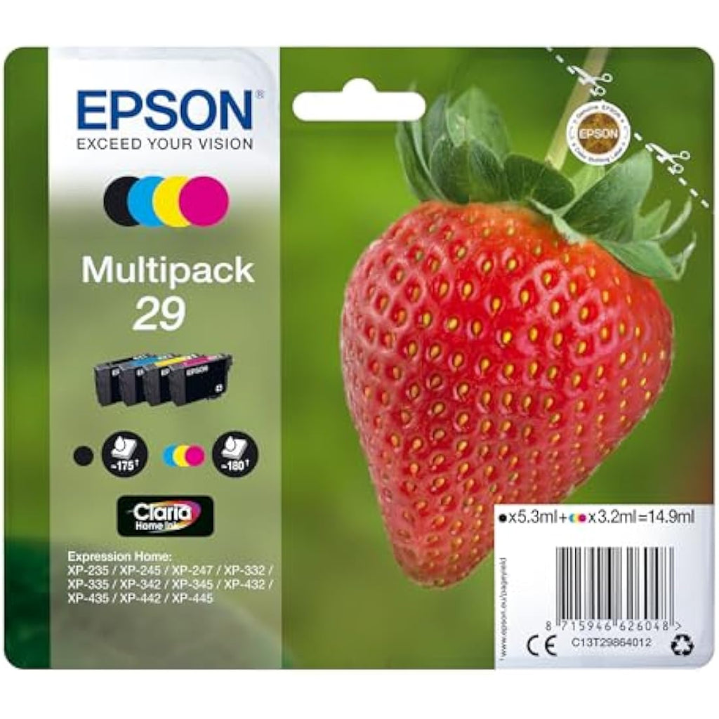 Epson 29 Strawberry Genuine Ink Cartridges Multipack - 4-Colours