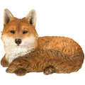 Vivid Arts Resting Fox Garden Ornament – Realistic Resin Statue