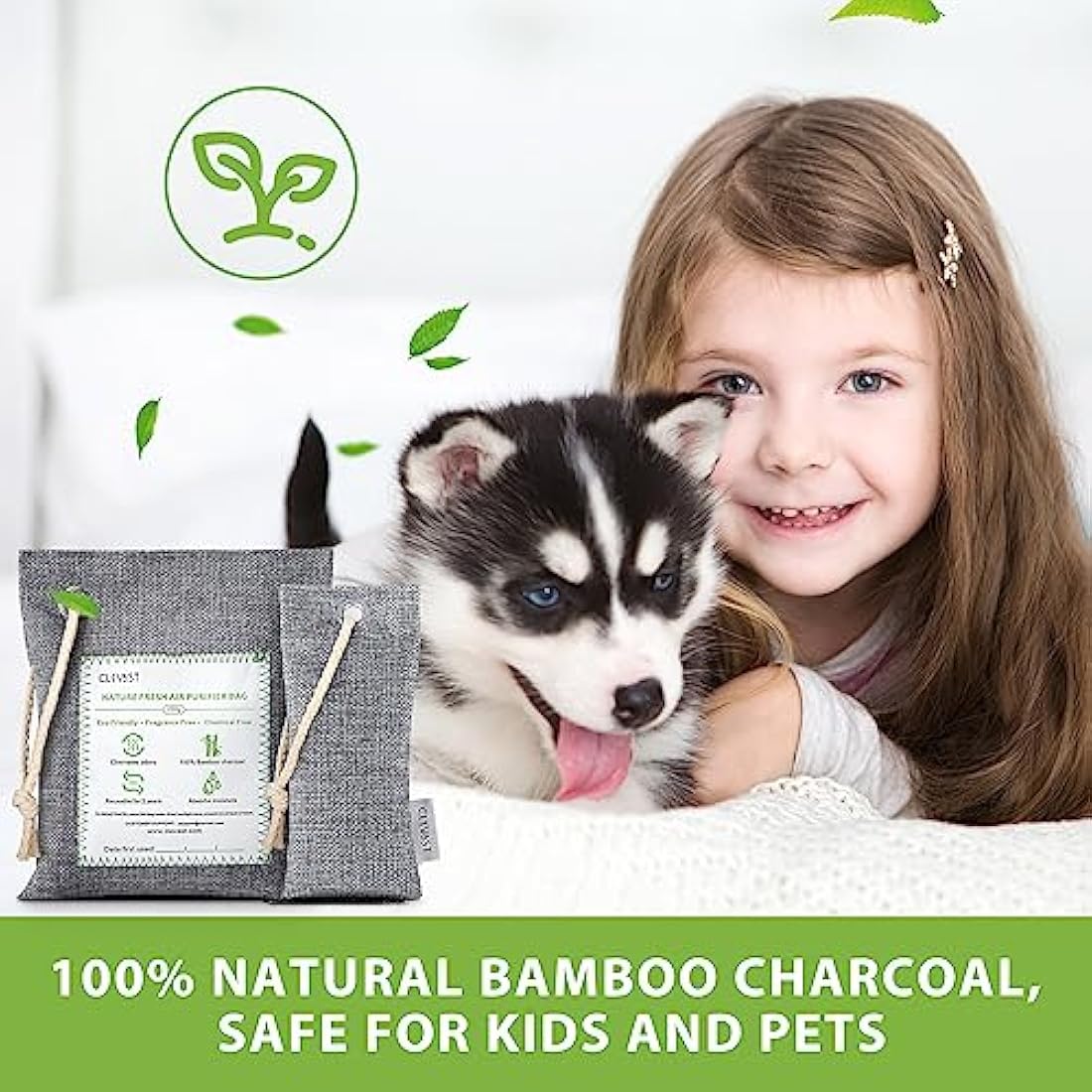 CLEVAST Bamboo Charcoal Air Purifying Bags | 14-Pack Natural Odour Absorber