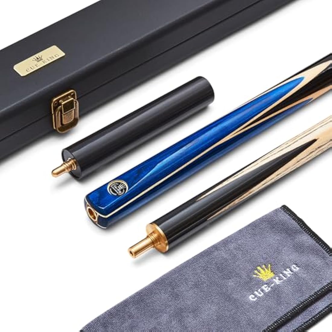 Cue-King Pro Series 001 Snooker Cue | 57" Ash & Maple 3/4 Jointed with Case