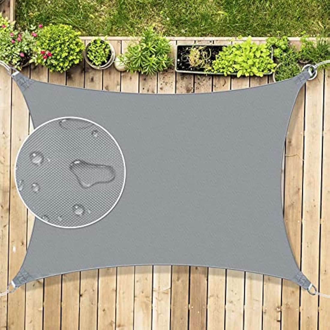 Mokani 3x4m Rectangle Sun Shade Sail – Waterproof UV Block Canopy, Grey