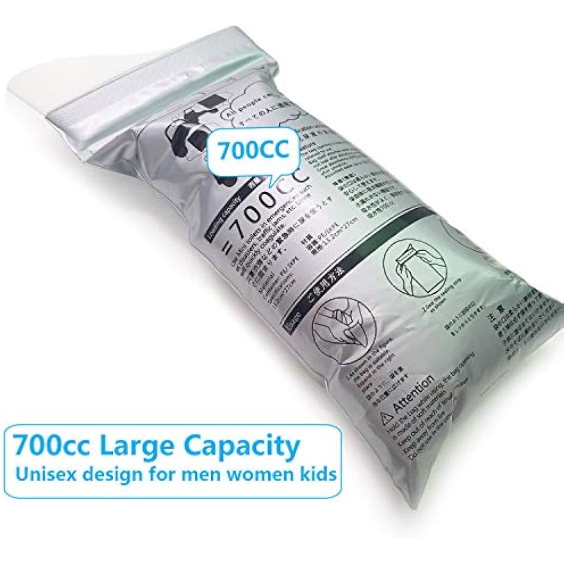 Alled Disposable Urine Bags | 700ml Leak-Proof Portable Emergency Pee Bags