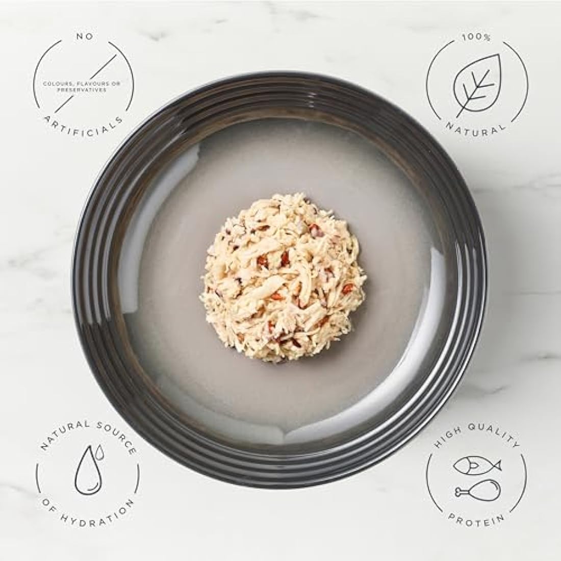 Encore Natural Wet Cat Food - Chicken & Brown Rice Broth (16 x 70g)