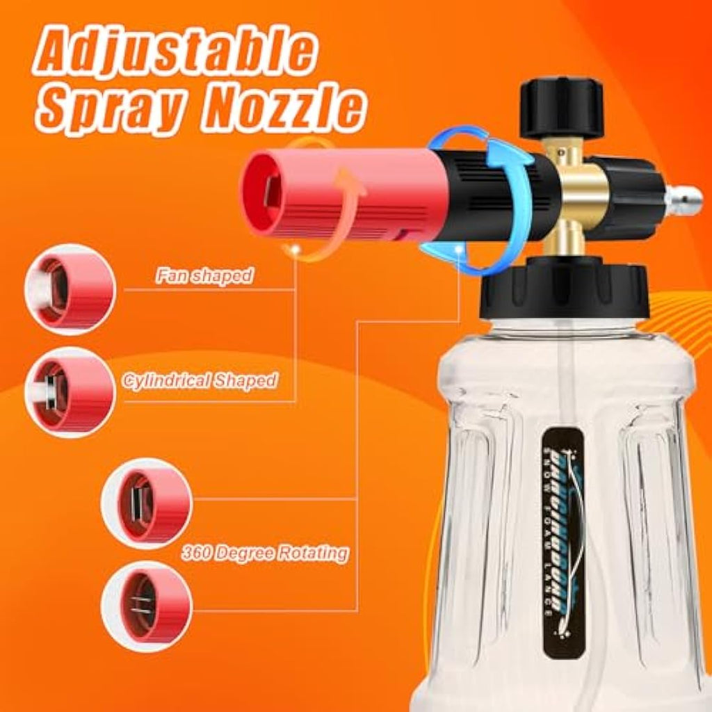 Jolof Store Foam Cannon – 1L Snow Foam Lance for 1/4 Quick Release