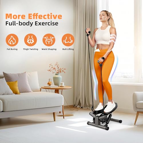 Niceday Twist Stepper with Resistance Bands - Mini Home Exercise Machine