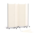 HIDODO 4 Panel Room Divider | Folding Privacy Screen with Lockable Wheels