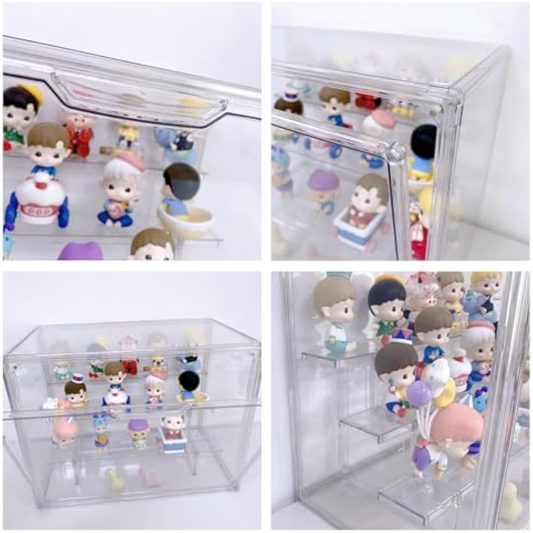 Jolof Store Acrylic Display Case with 3-Tier Ladder for Lego & Funko Pop