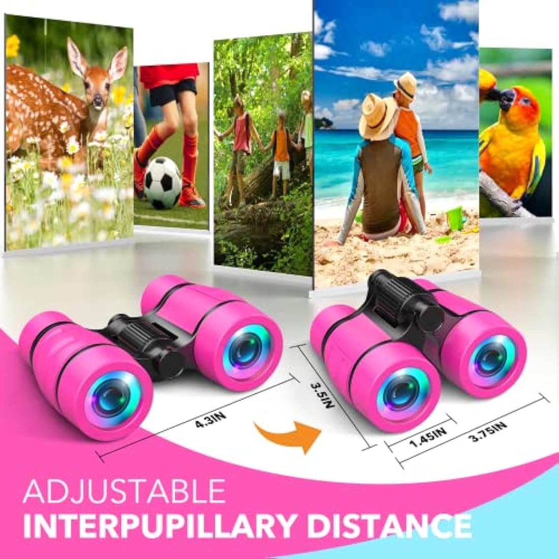 Jolof Store Kids Binoculars – 4x Magnification Outdoor Exploration Toy