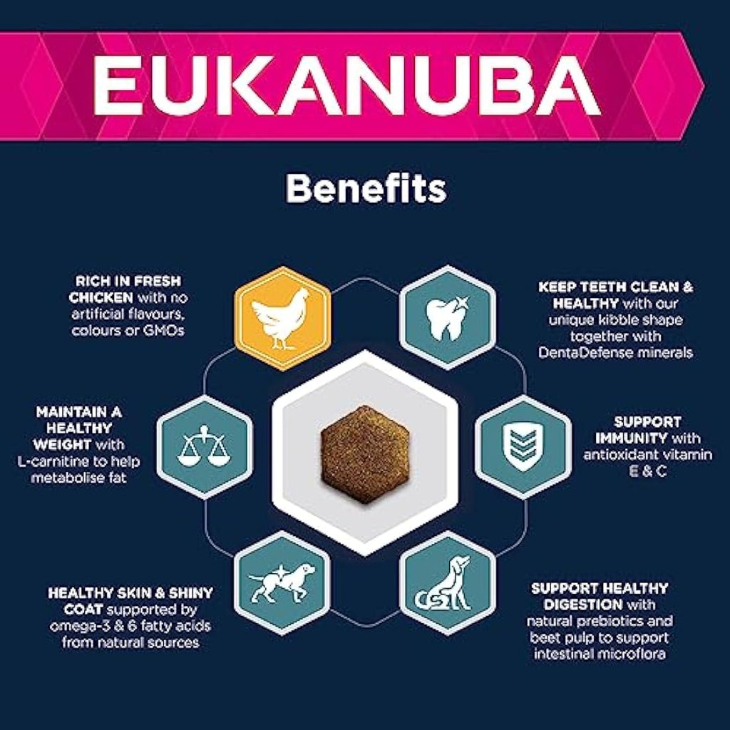 Eukanuba Adult Medium Breed Dry Dog Food - Fresh Chicken, 15kg