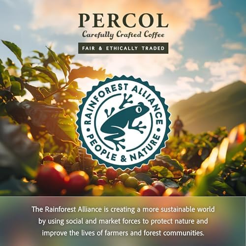 Percol Smooth Colombian Instant Coffee – 100% Arabica Freeze Dried (6x100g)