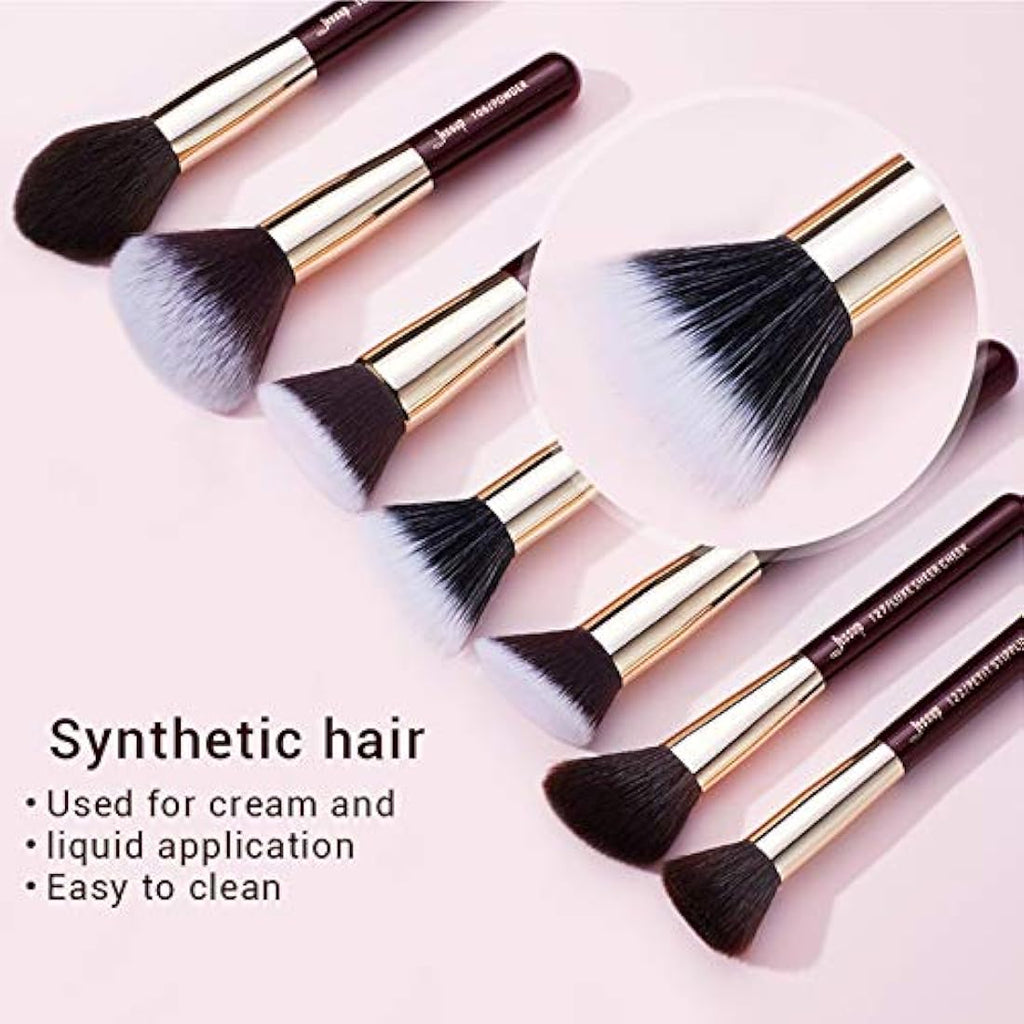 Jessup 25PCS Professional Makeup Brushes Set – Natural Hair Tools