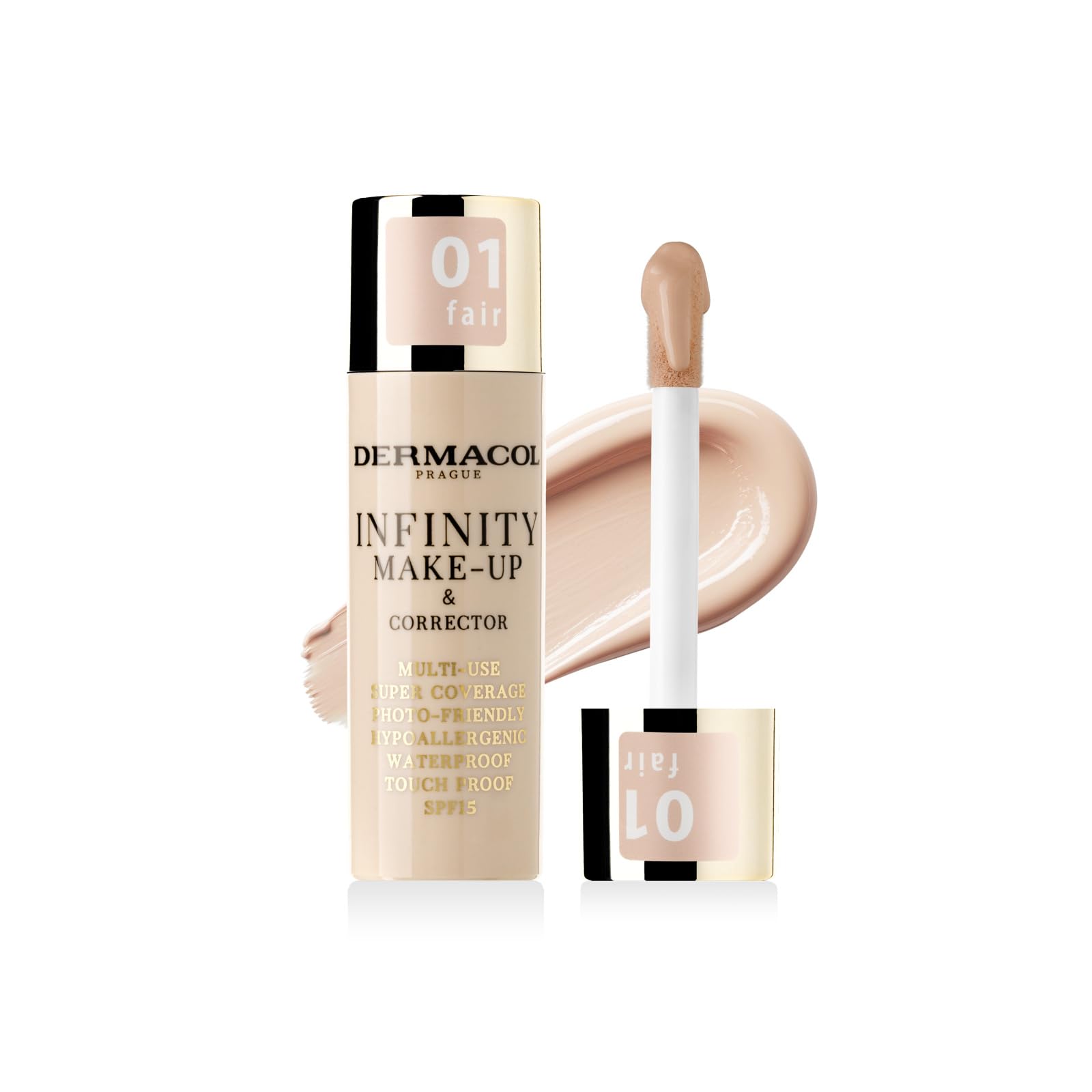 Dermacol Infinity 2-in-1 Foundation and Concealer – SPF 15, Fair 01